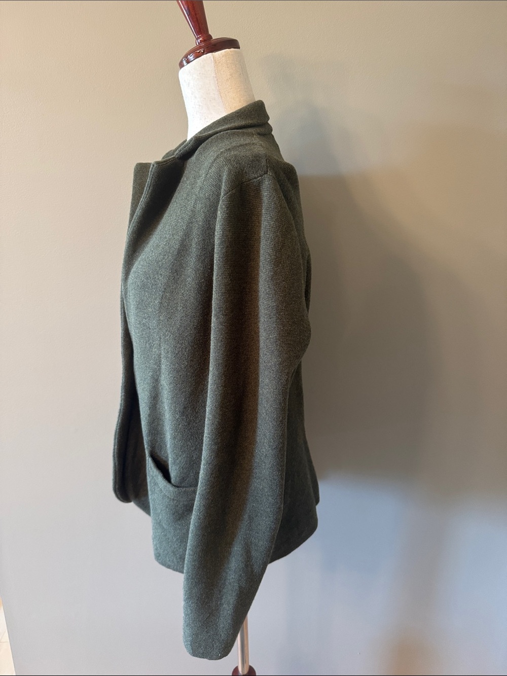 J. Crew Factory Olive Green Knit Single-Button Blazer - Picture 7 of 10